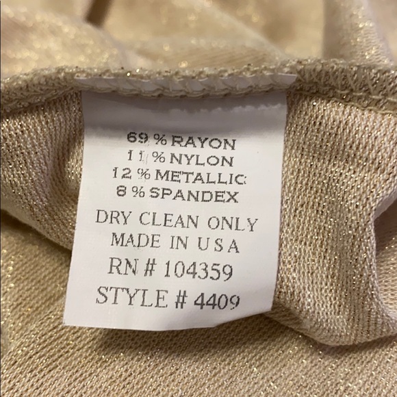 Simple Sparkly Gold Dress Tank - Picture 2 of 3